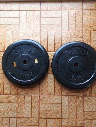 2 Discos de 20kg Caucho