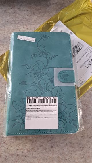 Funda verde poli piel  para Samsung Tab A7 Lite