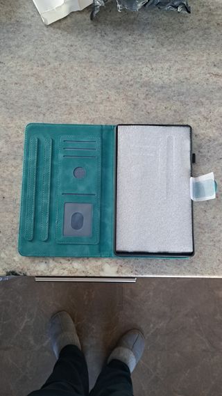 Funda verde poli piel  para Samsung Tab A7 Lite