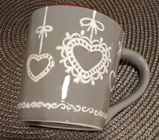 Tazza Egan grigia decorata