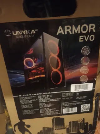 Caja PC Gaming UNYKA Armor EVO Negra