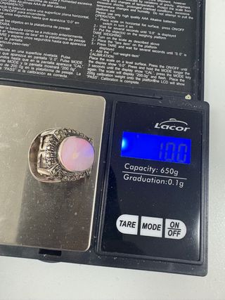 Anillo Plata Vintage Rosa
