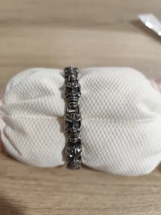Pulsera Calaveras Acero Inoxidable