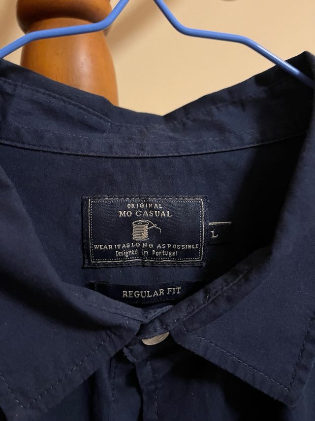 Camisa azul marino Talla L