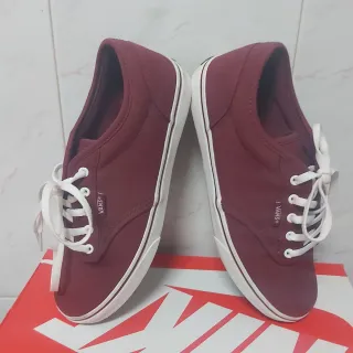 Zapatillas Vans T37 Rojas y Blancas
