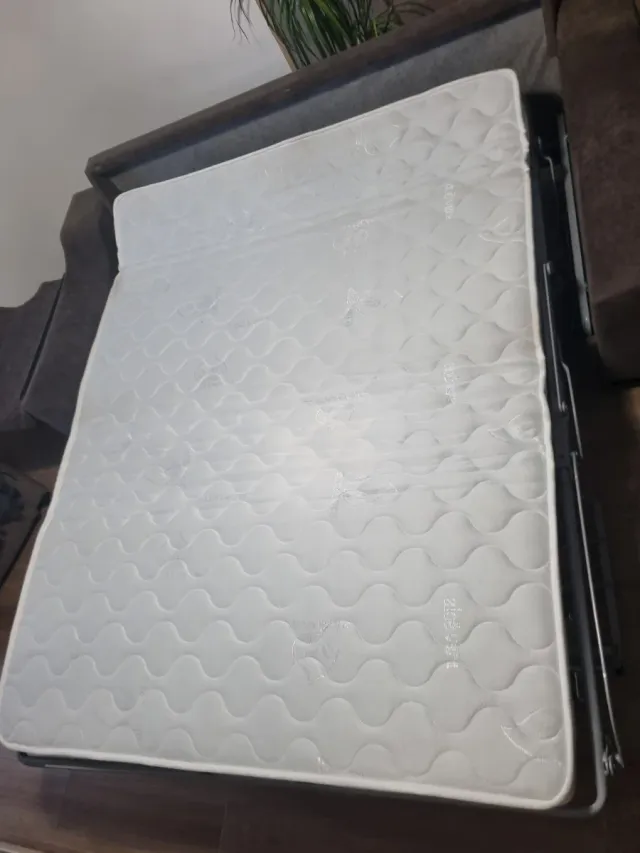 Sofá cama 2-3 plazas gris Colchón incluido