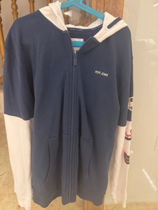 Chaqueta Pepe Jeans Azul y Blanca