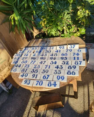 Azulejos números vintage para decoración