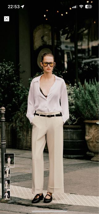 Pantalón Zara negro bajo vuelta