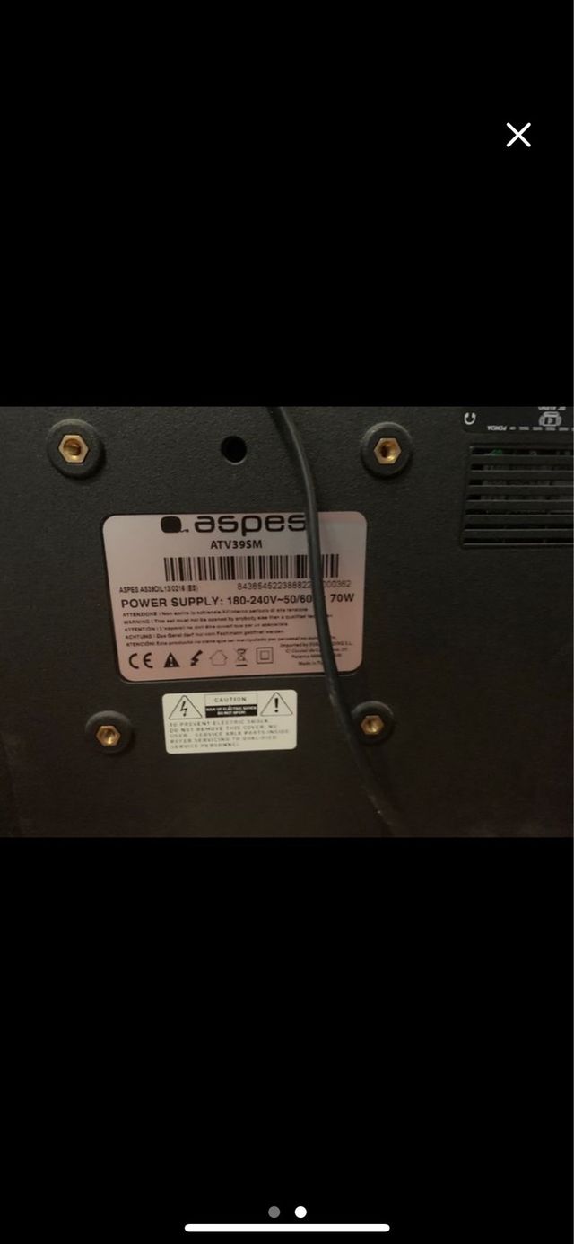 Televisión pantalla rota