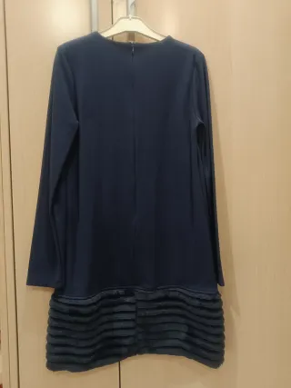 Vestido azul con pedrería