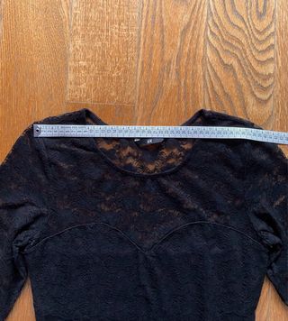 Abito in pizzo elasticizzato nero H&M