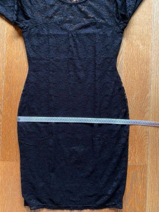 Abito in pizzo elasticizzato nero H&M