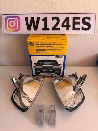 Intermitentes Hella Blancos Mercedes W124