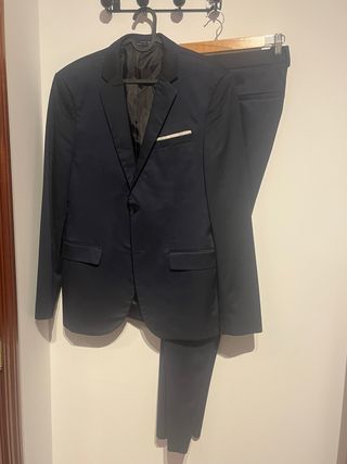 Traje Zara Azul Marino Talla 40/42