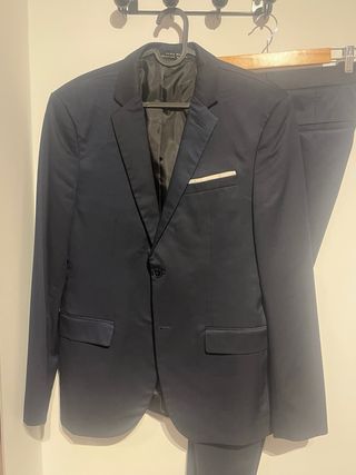 Traje Zara Azul Marino Talla 40/42