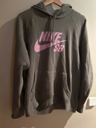 Sudadera Nike SB Verde Oliva Rosa unisex