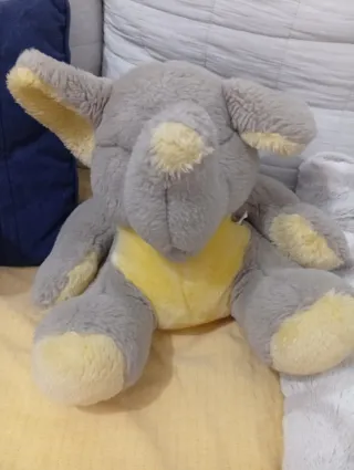 Peluche Elefante Gris y Amarillo
