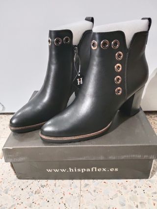Botines Hispaflex Negros Tacon