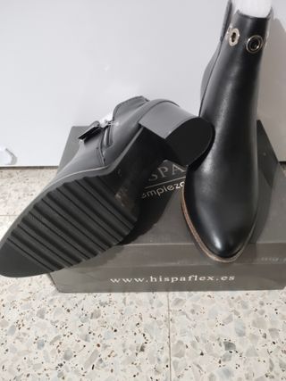 Botines Hispaflex Negros Tacon