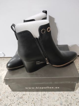 Botines Hispaflex Negros Tacon