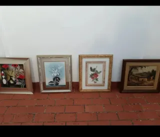 Lote Cuadros Decorativos Jarrones, etc