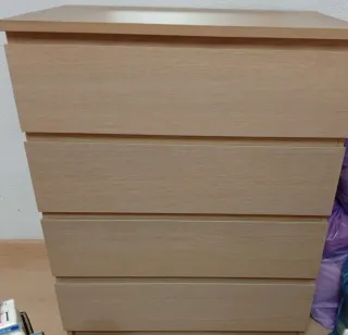 Conjunto de Cómoda y Mesita de Noche Madera.