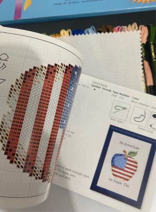 Caja Hilos DMC Bordar + Tela + Libro