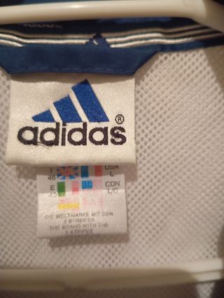 Chaqueta Adidas Vintage Azul y Blanca