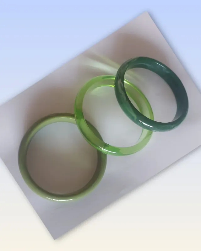 Pulsera verde diámetro 7.5 cm