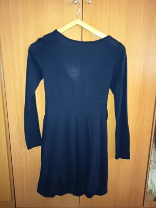 Vestido azul marino manga larga