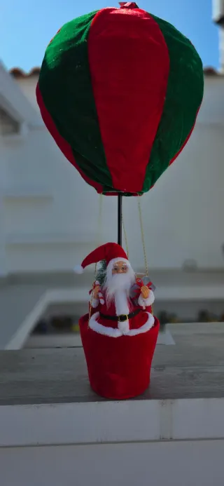 Babbo Natale in mongolfiera decorazione