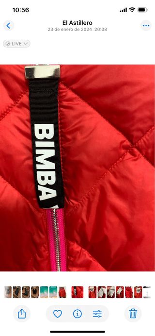 Plumífero Bimba y Lola Rojo Talla M