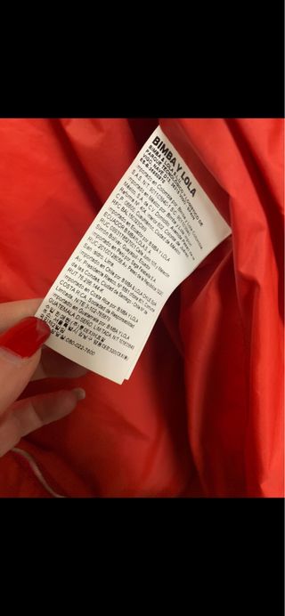 Plumífero Bimba y Lola Rojo Talla M