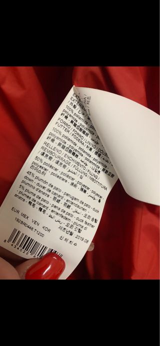 Plumífero Bimba y Lola Rojo Talla M