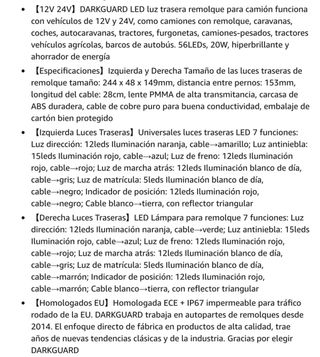 NUEVO! (87€) Luces Traseras LED Piloto Remolque 