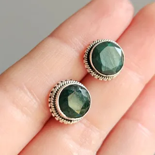 Pendientes Plata 925 esmeralda