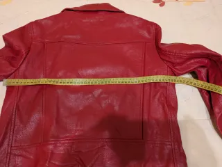 Cazadora Biker Polipiel Roja Zara