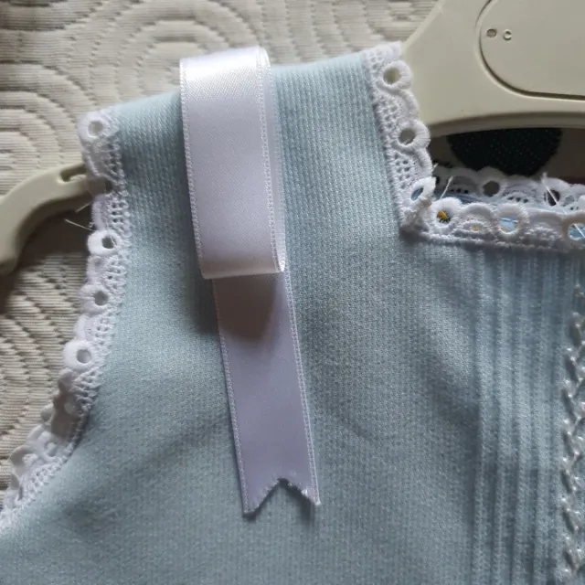 Vestido con gorrito a juego, bebé niña azul 