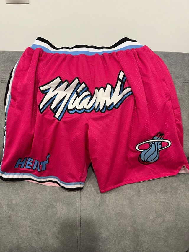 Miami Heat Pantalones Cortos Rosa Talla M