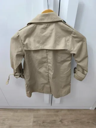 Gabardina niña beige cuadros
