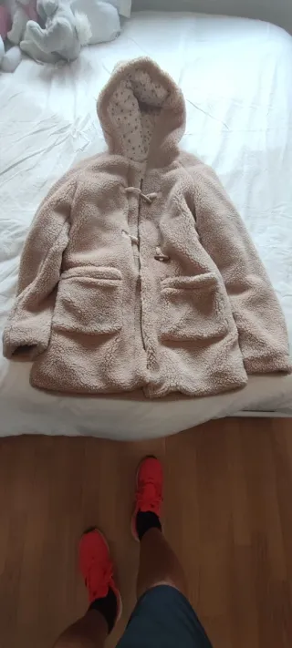 Cappotto in peluche per bambini con cappuccio