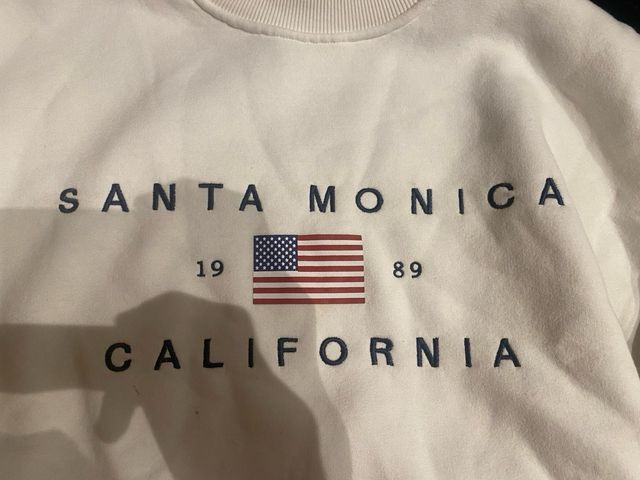 Sudadera Blanca Santa Monica California