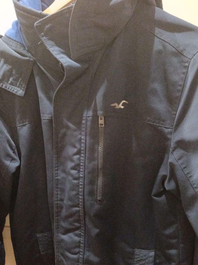 Chaquetón Hollister Hombre Talla M Azul