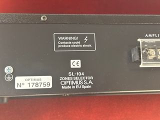 Optimus SL-104 Selector de Zonas Altavoces