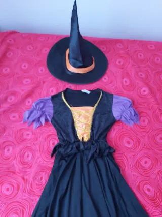Disfraz Bruja Niña Talla 7-10 Años