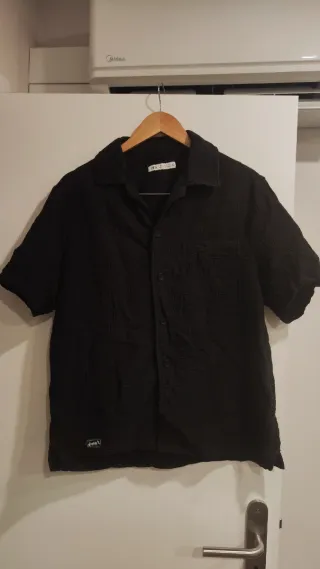 Camisa Zara Relaxed Fit Preta
