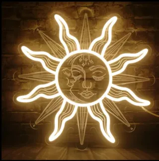 Lampada Neon LED Sole e Luna