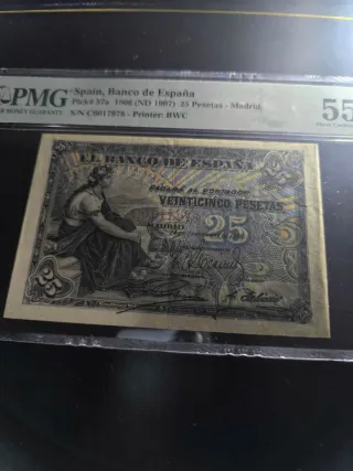 25 Pesetas 1906 PMG 
