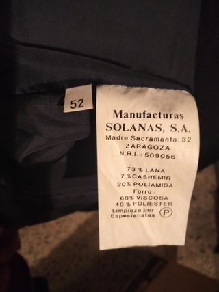 Chaqueta Paño Hombre Azul Marino Invierno